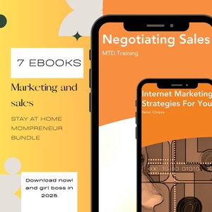 Marketing & Sales Ebook Bundle for Stay-at-Home Moms Earn Income From Home Stay-at-Home Mompreneur Ebook Bundle Learn Marketing + Sales
