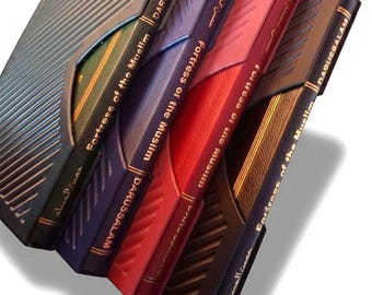 Läderfästning för muslimer | Dua-bok med 3D-tryckt fodral