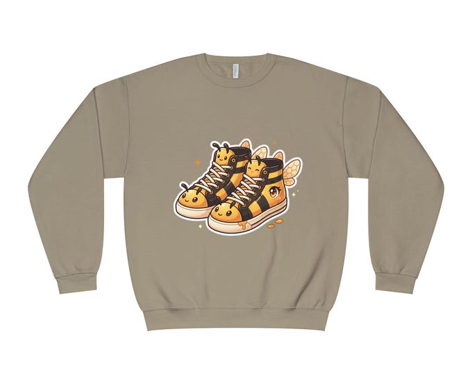 Bumblebee Sneaker Illustration Sweatshirt | Bee Shoes Crewneck