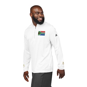 South Africa Flag Quarter-Zip Pullover – Recycled Materials, UPF 50+ Sun Protection