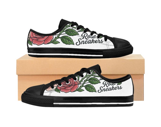 Rose Floral Sneakers | Women's Sneakers