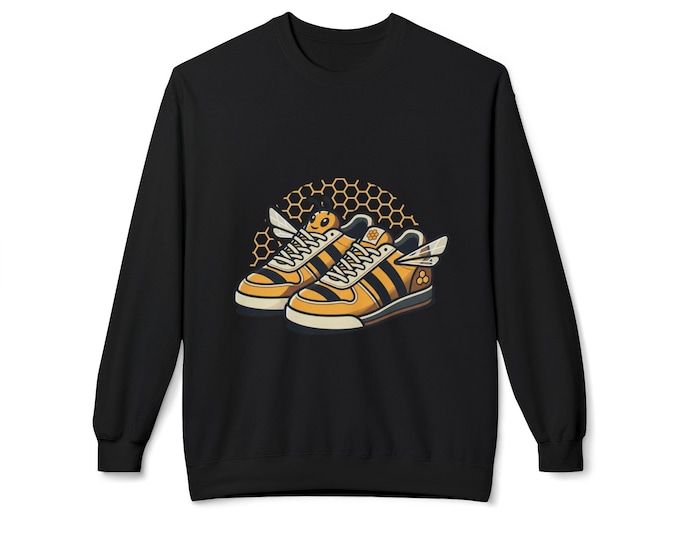 Bee Sneakers sweatshirt | Honeycomb Graphic, Yellow Black Trainers