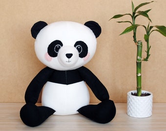 Panda Softie Sewing Pattern PDF Sewing Pattern Panda Stuffed Animal Pattern
