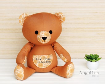 Aandenken beer pdf-naaipatroon, patroon teddybeer knuffeldier