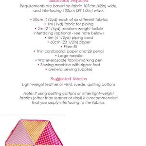 Hexagon Pouf PDF Sewing Pattern Triangle Patchwork Ottoman Pattern image 5