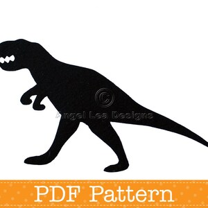 Peut inclure: Silhouette noire d'un dinosaure Tyrannosaurus Rex, une créature préhistorique populaire. Ce téléchargement numérique est un patron PDF pour l'artisanat.