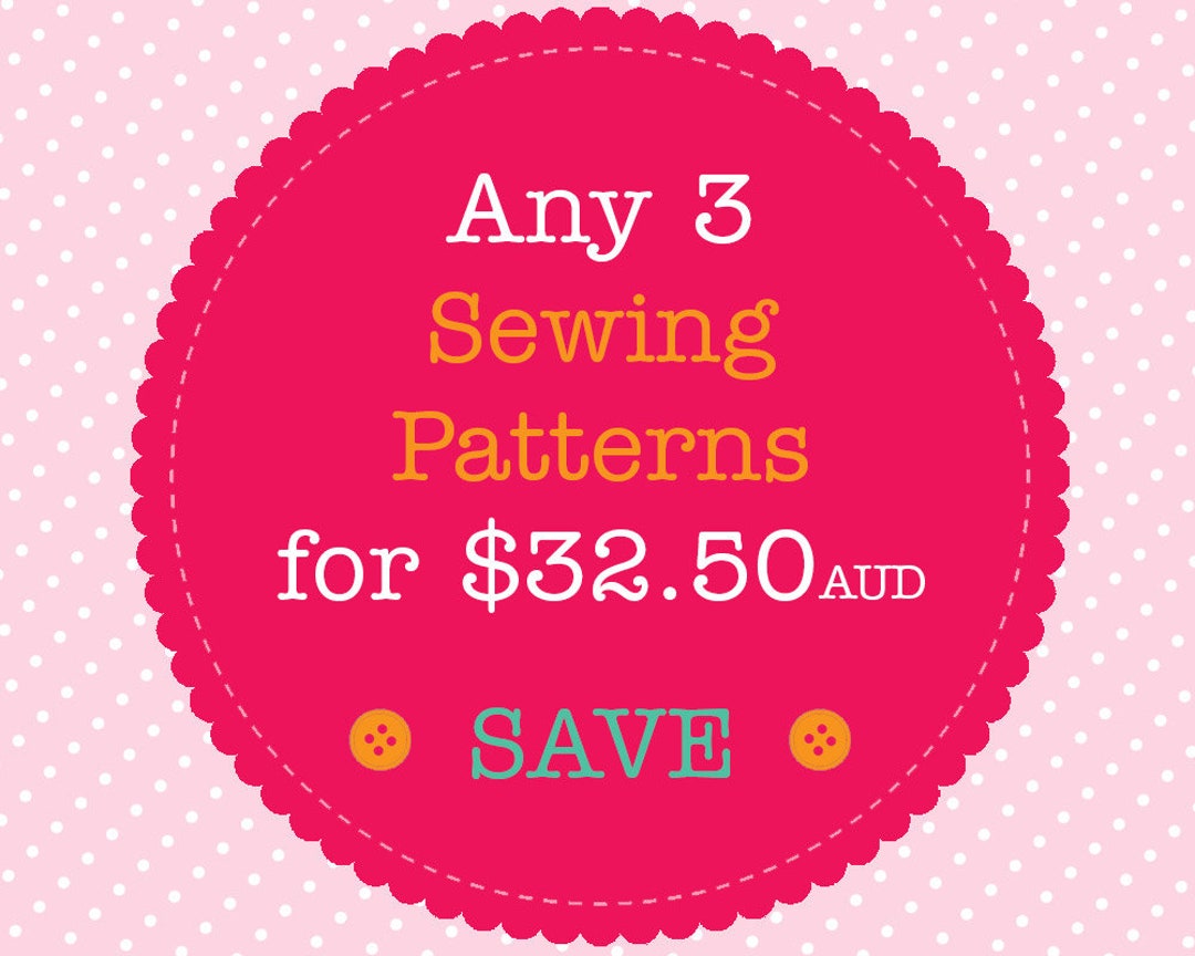 Sewing Pattern Bundle Save When You Buy 3 PDF Sewing - Etsy