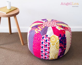 Patchwork Pouf PDF Sewing Pattern Moroccan Ottoman Pattern