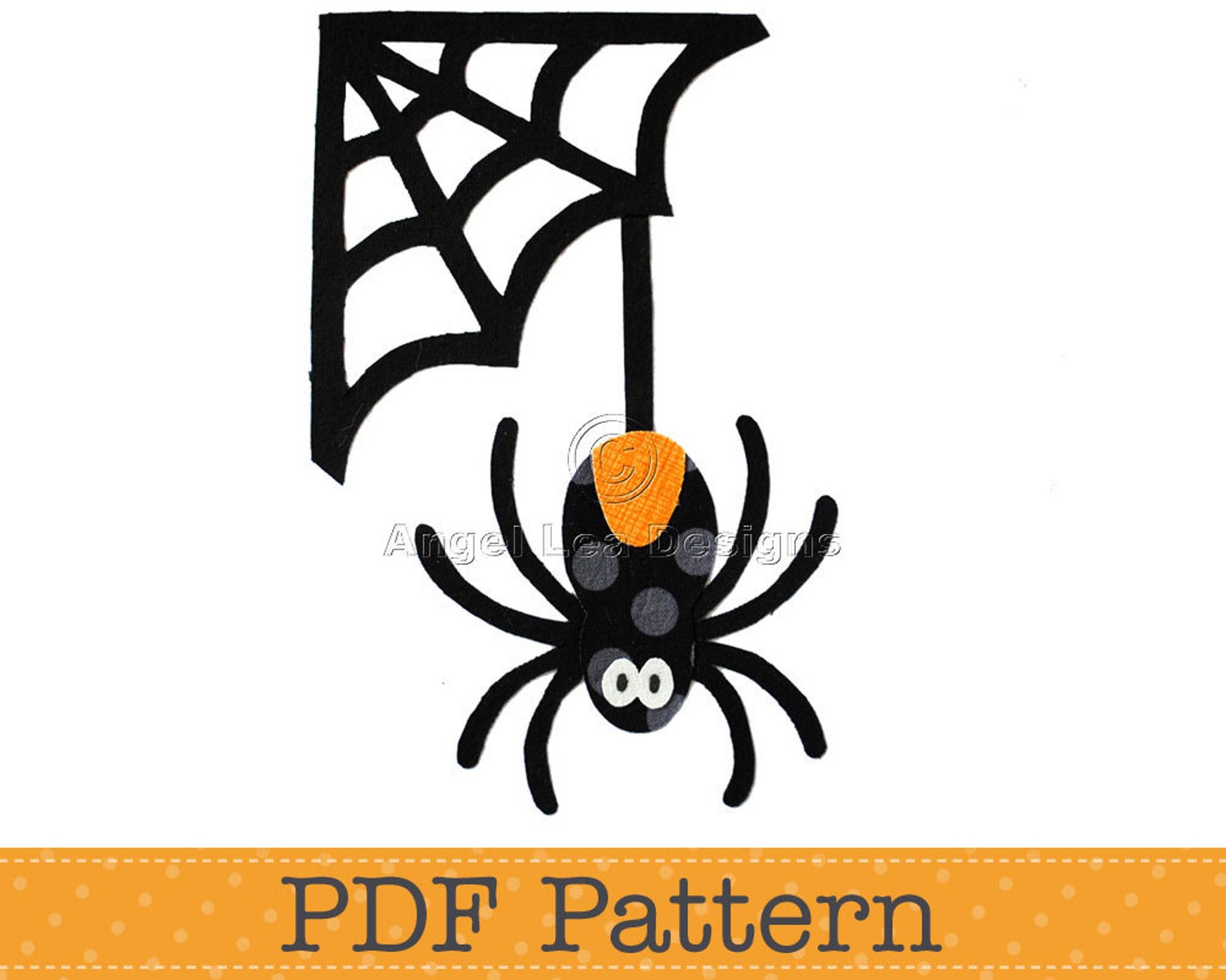 Spider and  Applique Template. Halloween Applique Designs. Etsy