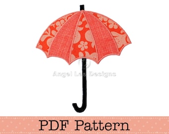 Umbrella Applique Template, DIY, Children, PDF Pattern by Angel Lea Designs, Instant Download Digital Pattern