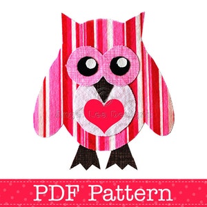 Owl on Branch Applique Template, Bird, Animal, DIY, Children, PDF Pattern by Angel Lea Designs, Instant Download Digital Pattern image 2