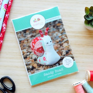 Snail Softie HARD COPY Paper Sewing Pattern Sandy the Snail Sewing Pattern