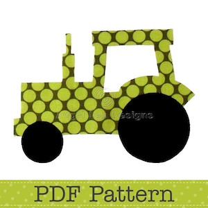 Tractor Applique Template, Transport, Farm, DIY, Children, PDF Pattern by Angel Lea Designs, Instant Download Digital Pattern