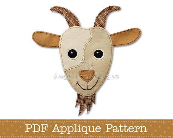 Goat applique template billy goat nanny goat or kid goat  etsy Goat applique template billy goat nanny goat or kid goat  etsy