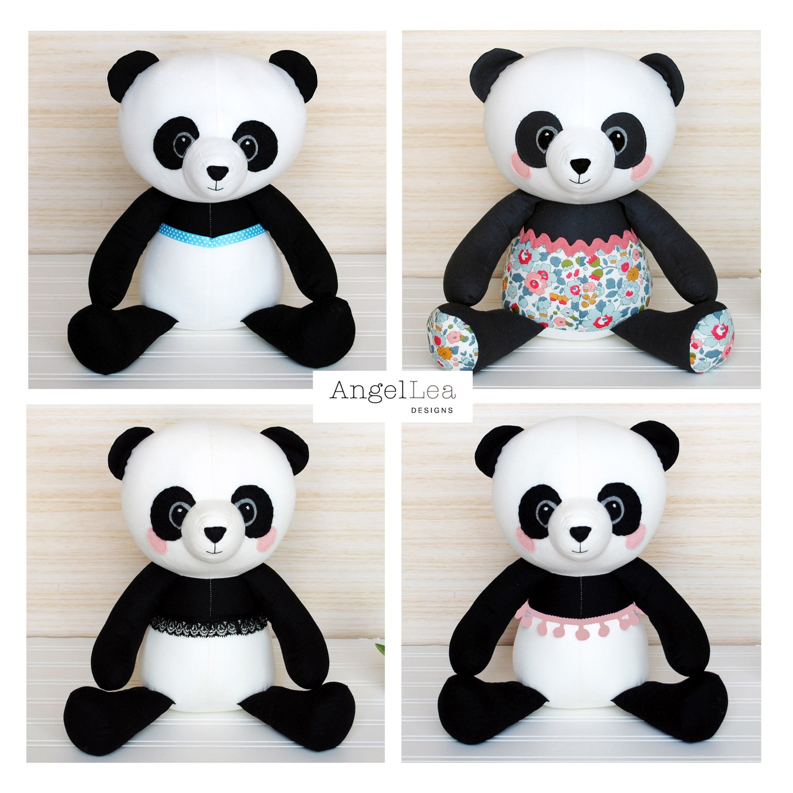 Easy Panda Sewing Pattern Panda Softie Sewing Pattern PDF Sewing Pattern Panda Stuffed Animal ...