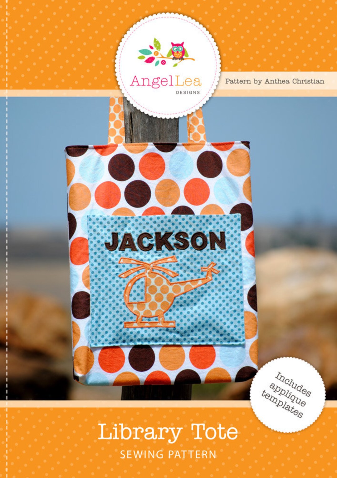 Library Tote Pattern. PDF Sewing Pattern for Personalised Tote. School