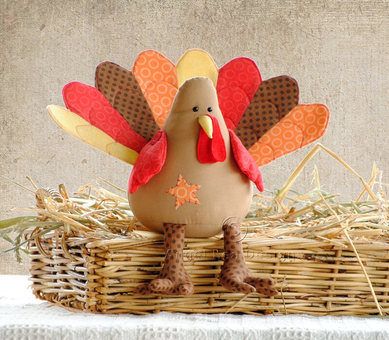 Turkey Soft Toy HARD COPY Paper Sewing Pattern Christmas or Etsy