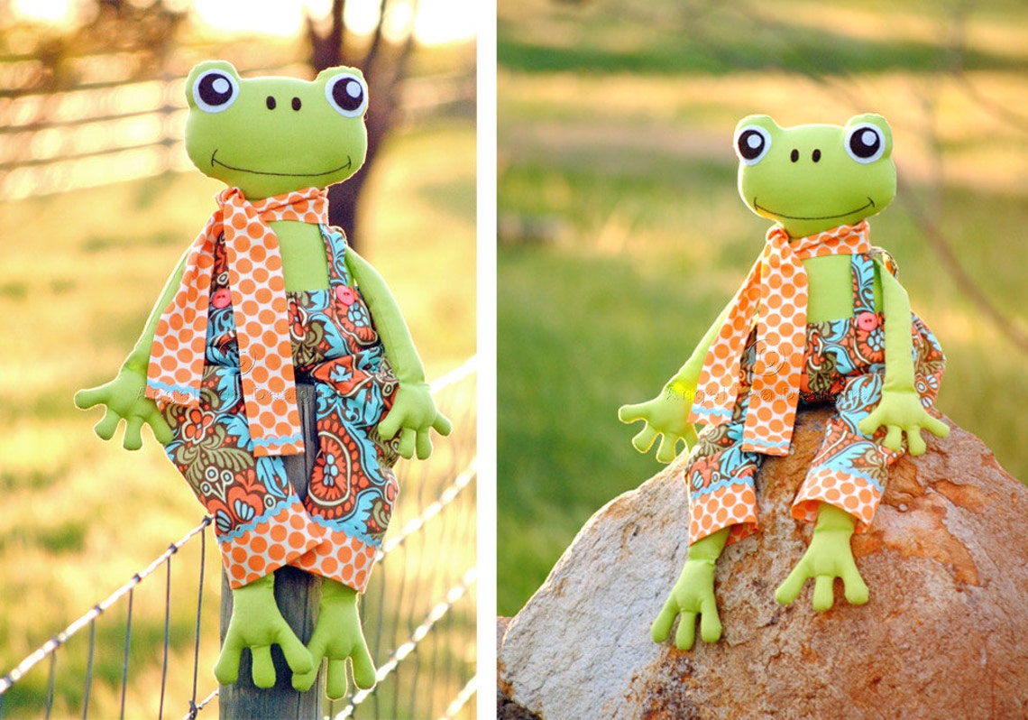 Frog Pattern. Stuffed Frog PDF Sewing Pattern. Fergus the Frog - Etsy