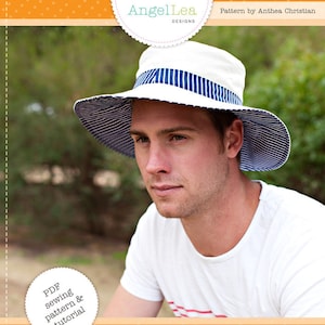 Mens Hat Pattern. PDF Digital Pattern. Escape Man Hat Sewing Pattern. Reversible Sun Hat for Guys. Instant Download image 4