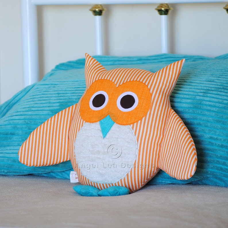 Owl Softie Pattern. PDF Sewing Pattern for Owl Softie, Cushion, Pillow, Plushie, Nursery Bedding Home Decor, How To DIY by Angel Lea Designs image 4