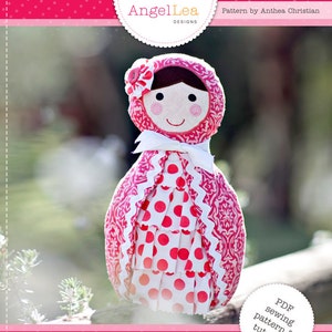 Babushka Doll Pattern. PDF Sewing Pattern. Home Decor, Doorstop, Book Ends, How to Make Russian Matryoshka Dolls. DIY by Angel Lea Designs image 2