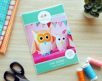 Padrão de costura de coruja CÓPIA IMPRESSA Padrão de coruja macia Coruja animal de pelúcia
