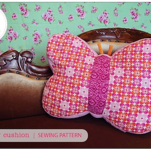 Butterfly Cushion Pattern PDF Sewing Pattern Butterfly Pillow Novelty Cushion Bedroom or Nursery Decor