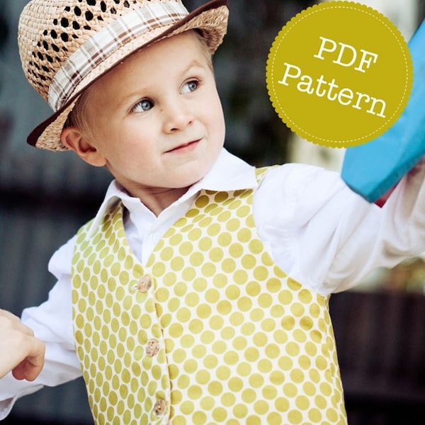 Baby Waistcoat Pdf Sewing Pattern Etsy UK