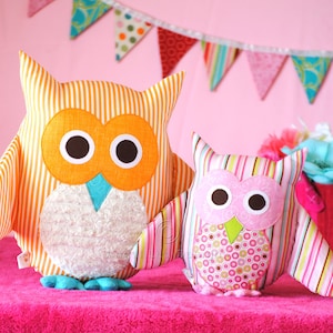 Owl Softie Pattern. PDF Sewing Pattern for Owl Softie, Cushion, Pillow, Plushie, Nursery Bedding Home Decor, How To DIY by Angel Lea Designs image 2