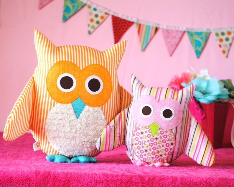 Owl Softie Pattern. PDF Sewing Pattern for Owl Softie, Cushion, Pillow, Plushie, Nursery Bedding Home Decor, How To DIY by Angel Lea Designs image 2