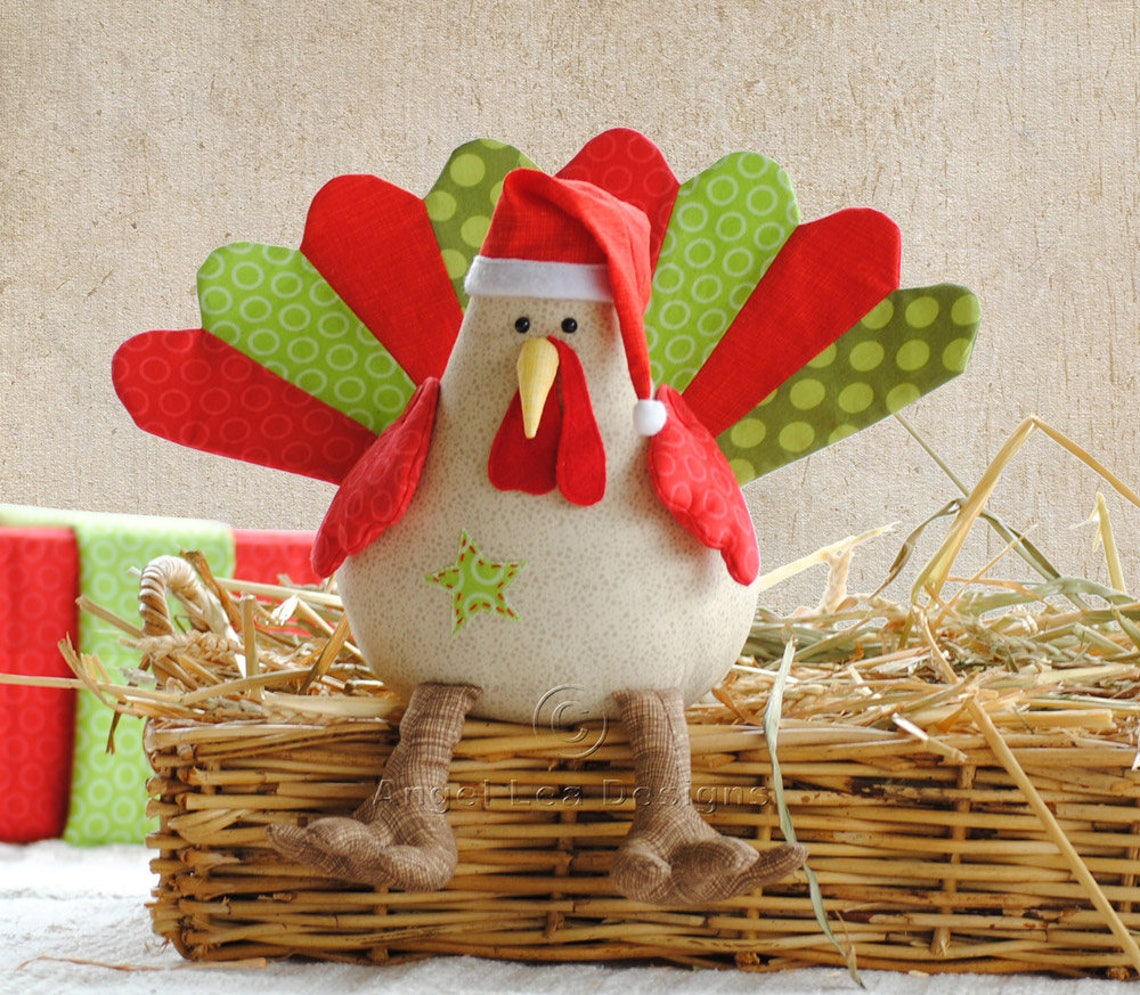 Turkey Soft Toy HARD COPY Paper Sewing Pattern Christmas or Etsy