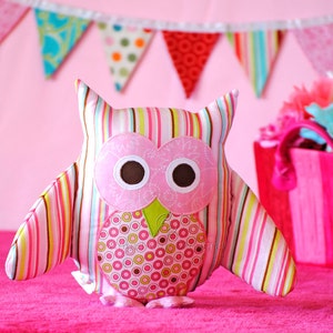 Owl Softie Pattern. PDF Sewing Pattern for Owl Softie, Cushion, Pillow, Plushie, Nursery Bedding Home Decor, How To DIY by Angel Lea Designs image 3