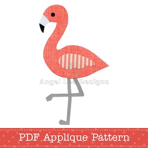 Flamingo Applique Pattern PDF Flamingo Applique Template