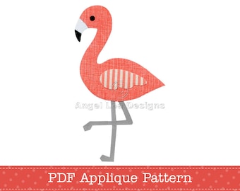 Flamingo Applique Pattern PDF Flamingo Applique Template