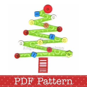 Weihnachtsbaum Applikation Vorlage, DIY. PDF Anleitung von Angel Lea Designs