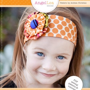 Flower Headband Pattern. PDF Sewing Pattern and Tutorial for Funky Flower Headband, Reversible Head Band, DIY, Instant Download