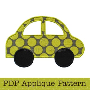 車のアップリケ テンプレート、車両、輸送、DIY、Angel Lea Designs による PDF パターン、デジタル パターンの即時ダウンロード
