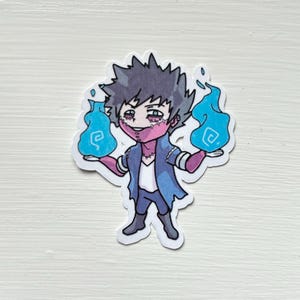 荼毘 / 燈矢 光沢ビニールステッカー | 僕のヒーローアカデミア | 非公式、ファンメイド、オリジナルデザイン