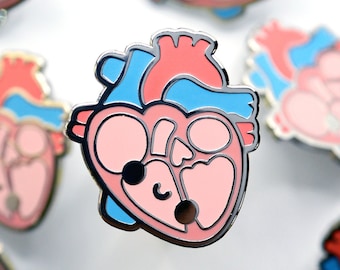 Anatomical Heart Enamel Pin, Nursing Student, Cardiologist, Cardiology RN, Researcher, MLS, MLT, Anatomy Gift, Nurses Week, Biology, Teacher