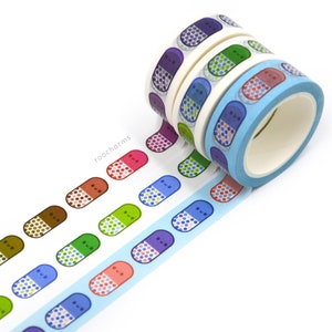 Happy Pills Washi Tape, Paper Tape, Pharmacy, Pharmacist, Pharmacy Tech, Student, Nurse, Doctor, Planner Decor, Journal, Sticker, Cute, Pill