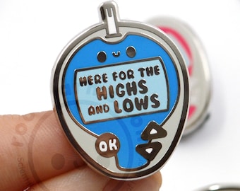 Glucometer Enamel Pin, Diabetes Awareness, Type I Pediatric DM, Nurse Gift, Nursing Student Pinning Ceremony, Endocrinologist, T2DM Educator