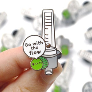 Flowmeter Enamel Pin, Respiratory Therapy, ICU Nurses Week, Doctor, Emergency Medicine, Anesthesia, Anesthesiologist, CRNA, RT Student Gift