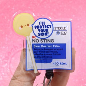 Protect Your Skin Badge Reel for Wound Care Teams, WOCN Certified, Nurse Educator RN, Pediatrics, Medical Surgical, Retractable ID Holder