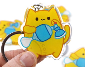 Respiratory Therapist 2in Keychain, Cat Bag Valve Mask, RT Student, CRNA, Anesthesia, Nursing, Nurses Week Gift, Vet Tech, Emergency Ems EMT