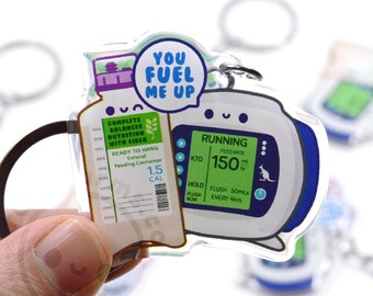 Feeding Pump Funny Keychain for Nurses, Nursing Students, Clinical Dietitian, Dietetic Student, RD, Registered Dietitian Graduation Gift