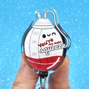 Main Squeeze Surgical Drain ID Holder, Nurse Badge Reel, OR RN Medical Retractable Lanyard, Heavy Duty Healthcare Name Tag Surgeon Surgical