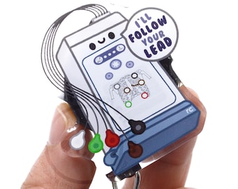 Telemetry Box Acrylic Badge Reel for Nurses, Nursing Students, Cardiac CCU Cardiology, Med Surg Step Down, ICU, Tele Tech Nursing Assistant
