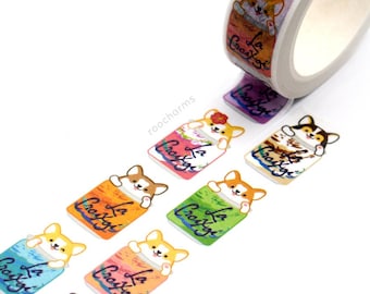 Corgi Washi Tape, Deco Tape, Paper Tape, Croixgi, Stocking Stuffer, Seltzer, Journaling, Bullet Journal, Sticker, Corgi Gift, Stationery