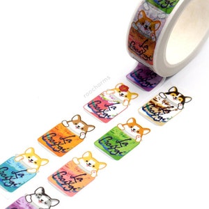 Corgi Washi Tape, Deco Tape, Paper Tape, Croixgi, Stocking Stuffer, Seltzer, Journaling, Bullet Journal, Sticker, Corgi Gift, Stationery