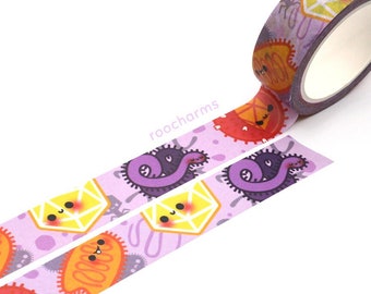 Virus Washi Tape, Cute Washi Tape, Microbiology, Virologist Gift, Virus, Bacteria, Biology Gift, Stocking Stuffer, Deco Tape, Cute, Microbe